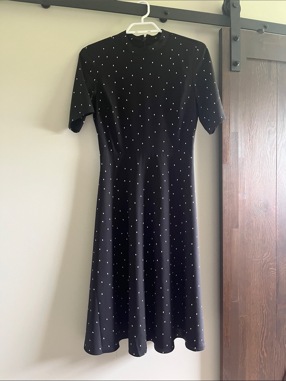 RW&CO Black Polka Dot Midi Dress